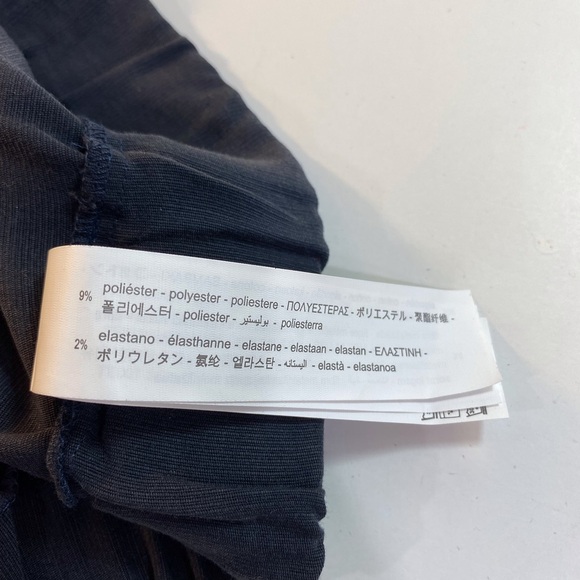 Zara Z 1975 Denim Pull On Black Silver Jogger Pants Women Small - Picture 9 of 10